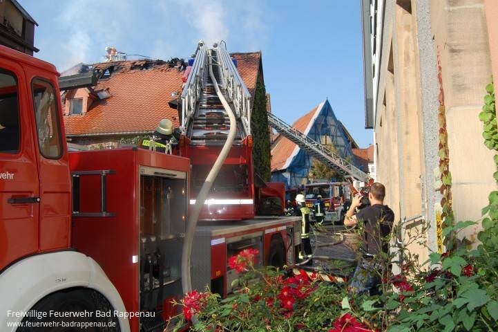 Dachstockbrand in Bad Wimpfener Altstadt
