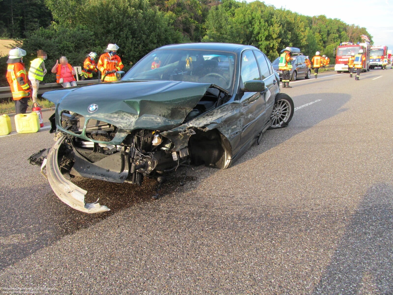 Verkehrsunfall A6 in Fahrtrichtung Mannheim