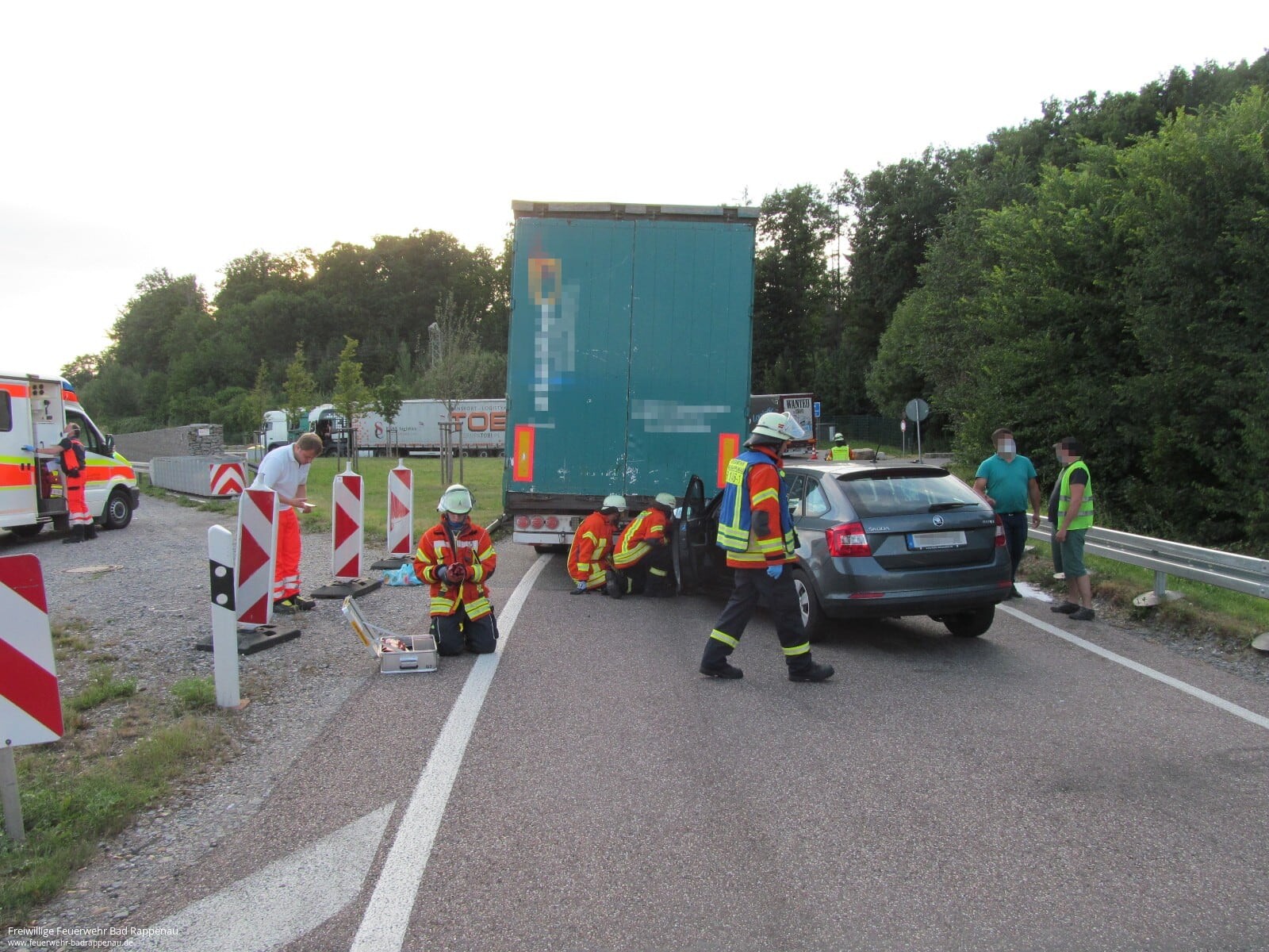 Verkehrsunfall A6 Parkplatz Bauernwald