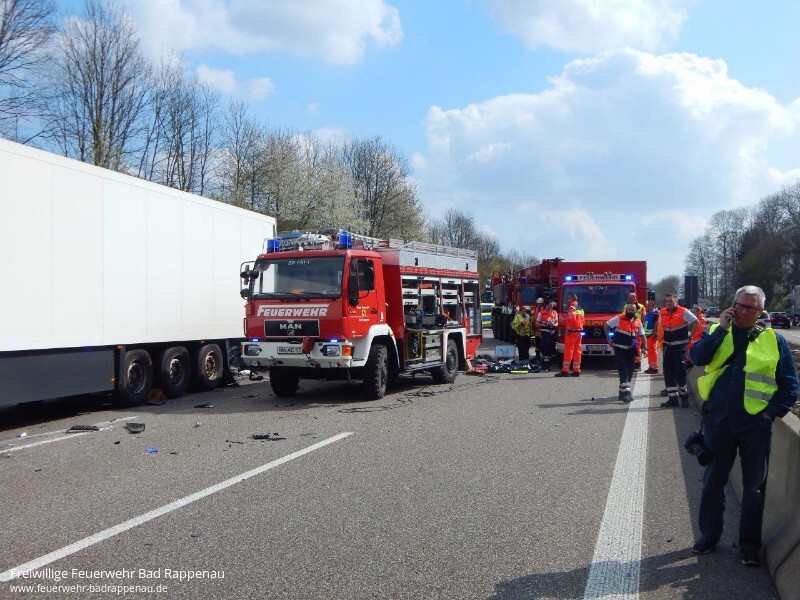 Tödlicher LKW-Unfall A6