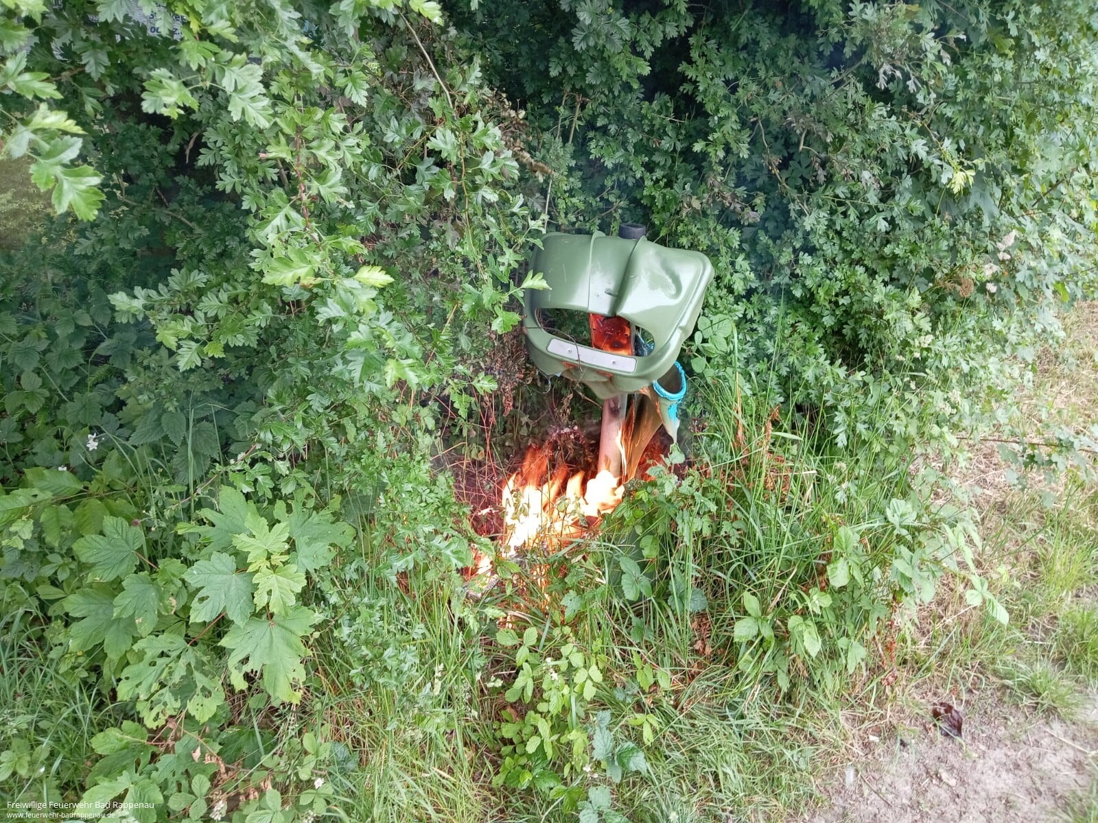 Kleinbrand mit Risiko - dank schneller Reaktion glimpflich ausgegangen