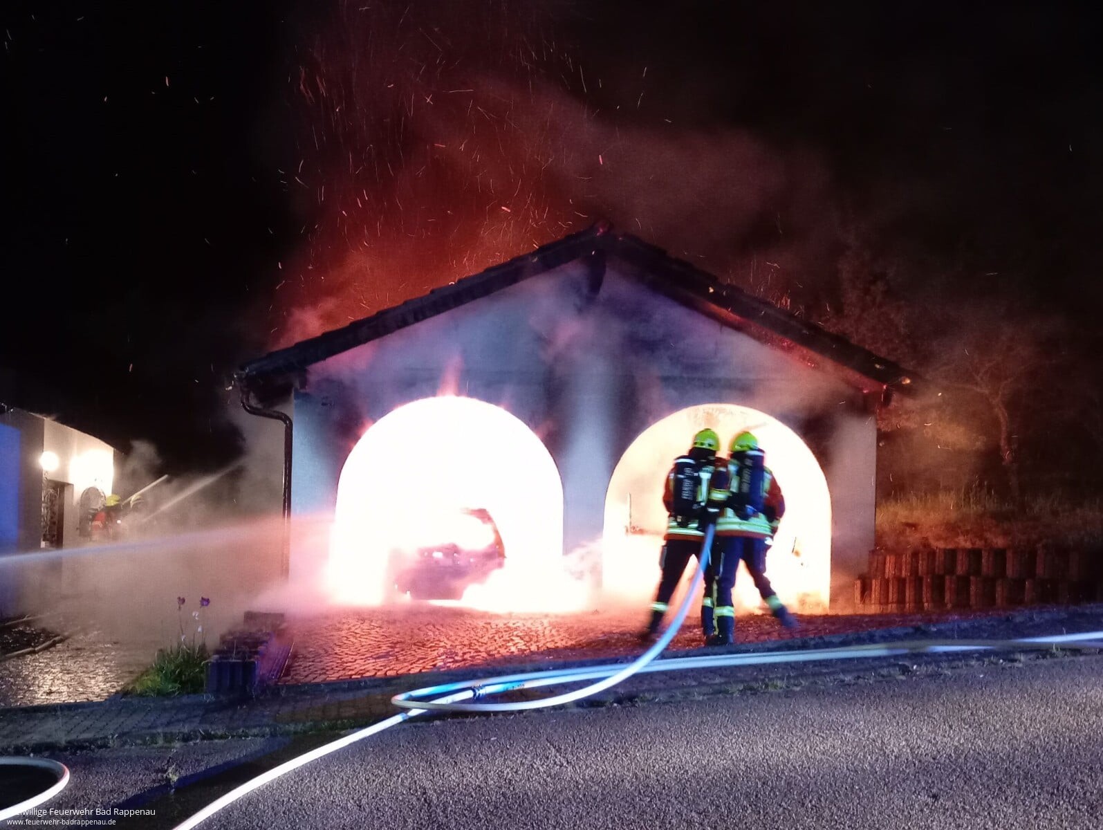 Gebäudebrand in Bad Rappenau-Treschklingen