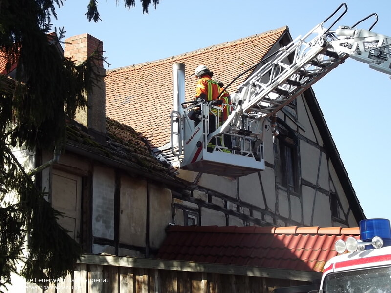 Dachstuhlbrand in landwirtschaftlichem Anwesen