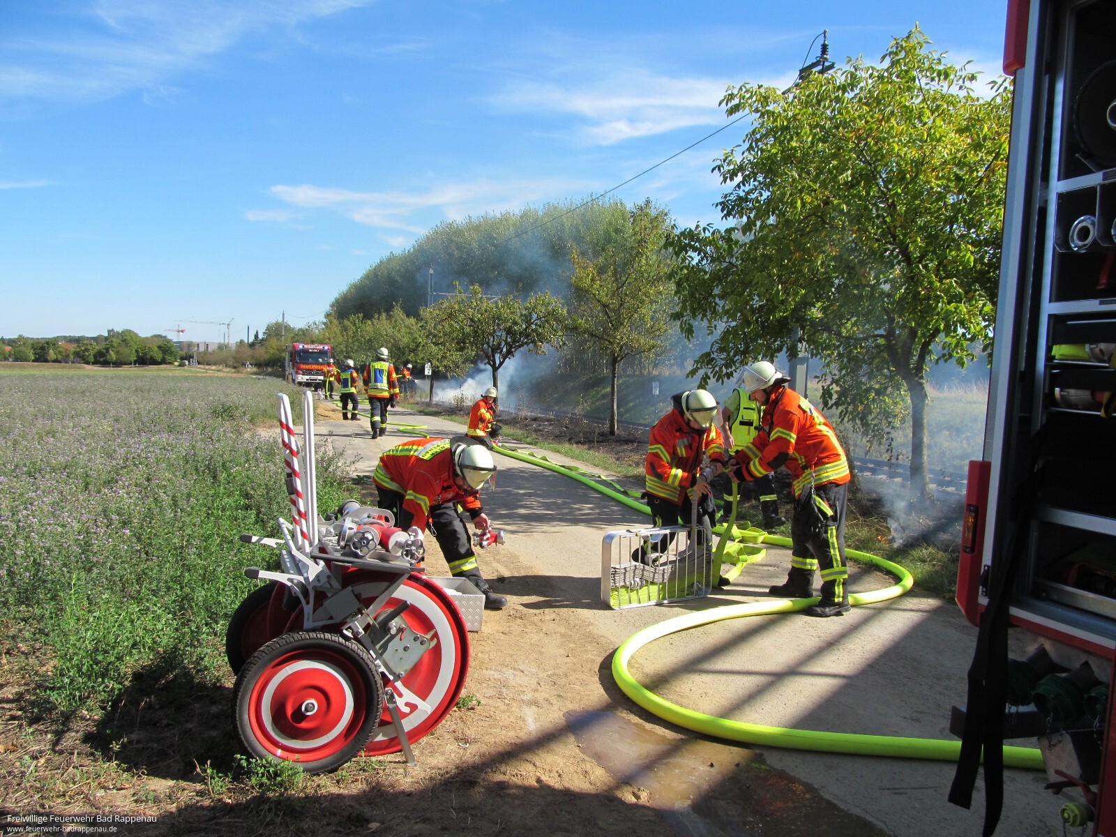Böschungsbrand an den Bahngleisen