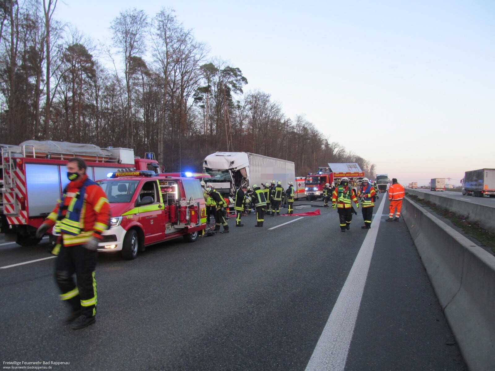 Verkehrsunfall LKW auf der A6