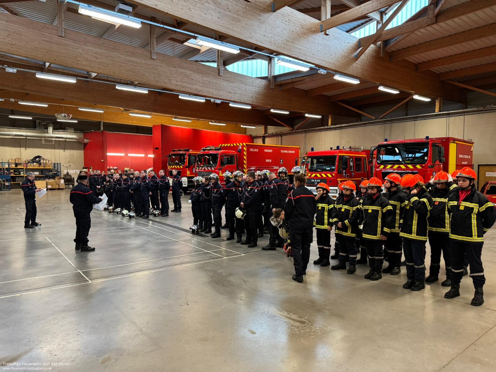 Delegation der Feuerwehr Bad Rappenau feiert "Sainte Barbe" in Contrexeville