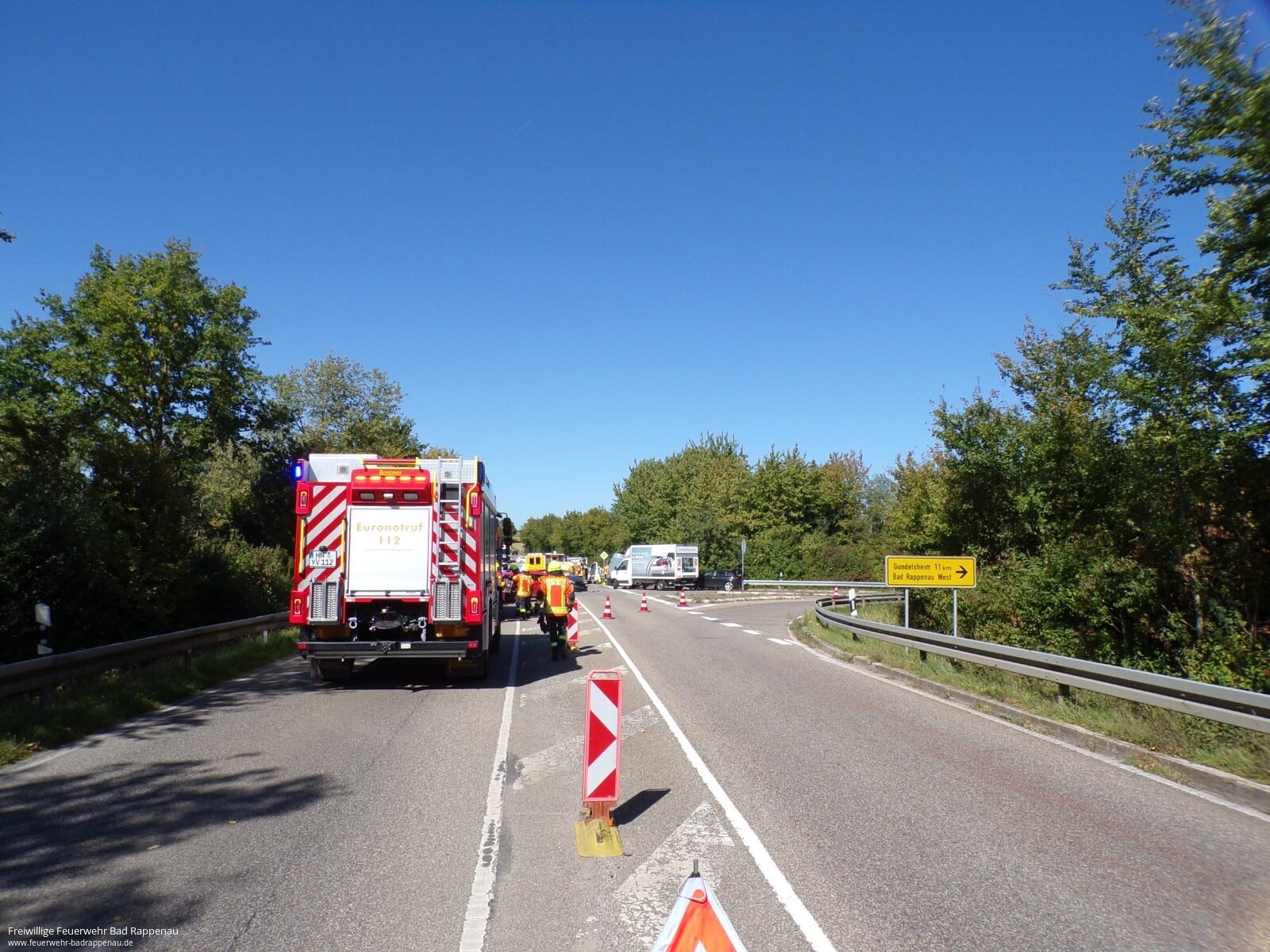Verkehrsunfall mit mehreren Fahrzeugen L549