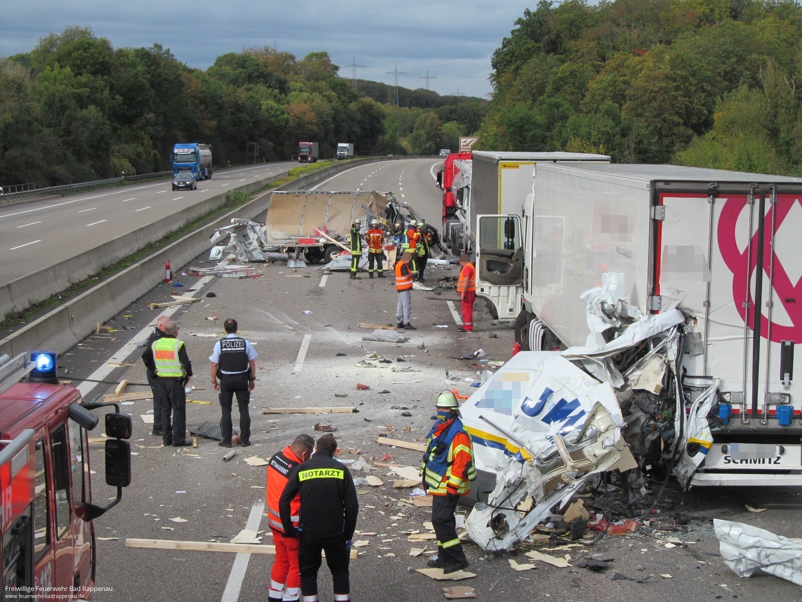 Schwerer Verkehrsunfall A6