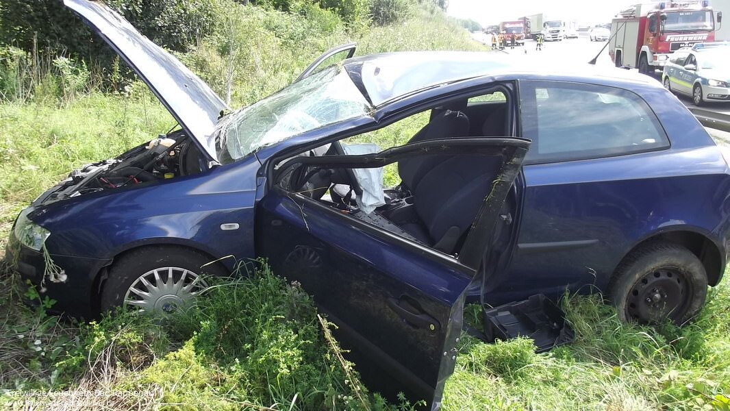 Verkehrsunfall auf der Autobahn A6