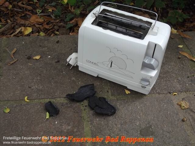 Toaster löst Feuerwehreinsatz aus
