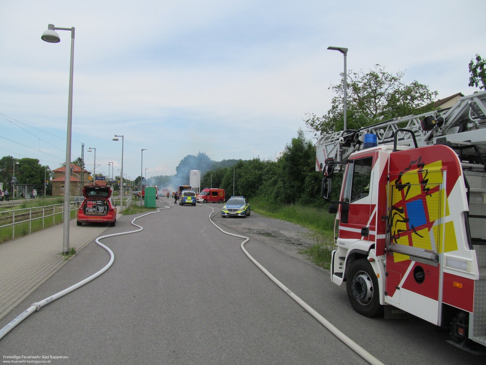 Brand eines Lagerschuppens der Deutschen Bahn AG