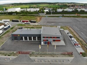 Frontalansicht Feuerwehrhaus Abteilung Süd